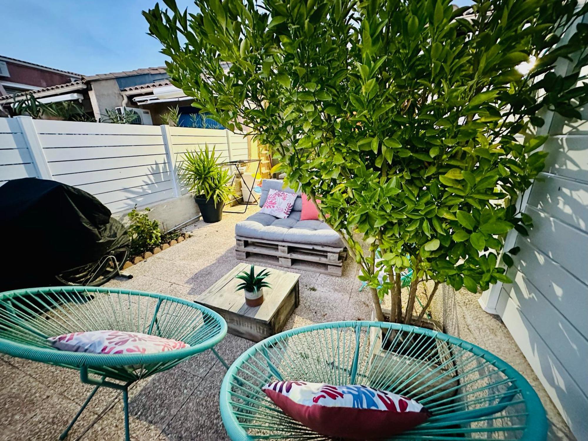 Residence Le Sunset Marseillan-Plage, Entre Mer Et Lagune De Thau, Etape Velo, Famille, Couple, Vrp, Toutou Admis, Jardin, Parking Prive Gratuit, Velos, Clim, Wifi Fibre Gratuite, Commodites, Plage Et Piste Cyclable A Proximite, 6 Couchages Nous Cont المظهر الخارجي الصورة